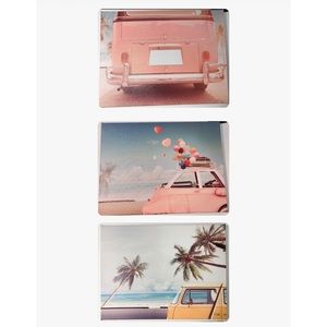 Set of 3 beach themed canvas